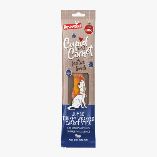 Jumbo Turkey Wrapped Carrot Stick Dog Treat 70g