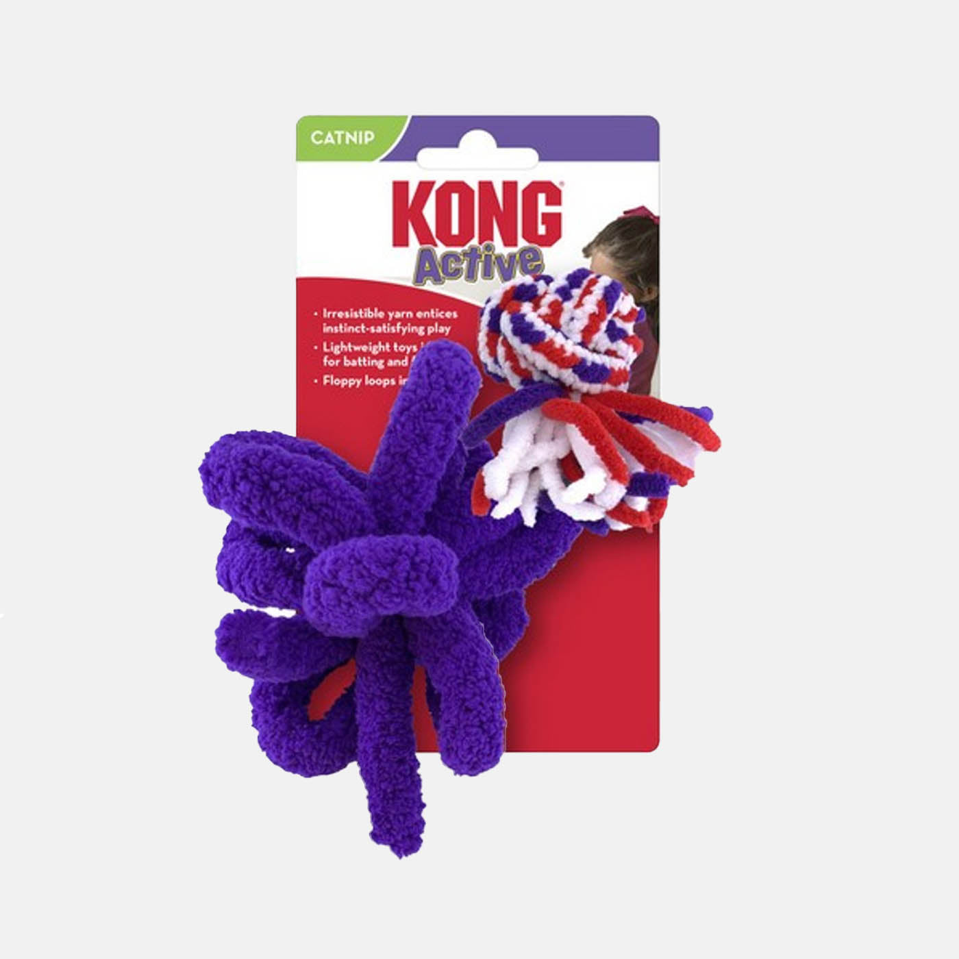KONG Cat Active Rope Red & Purple