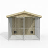 Benchmark Kennels Premium Double Wooden Dog Kennel - 8 x 10ft