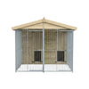 Benchmark Kennels Premium Double Wooden Dog Kennel - 8 x 8ft