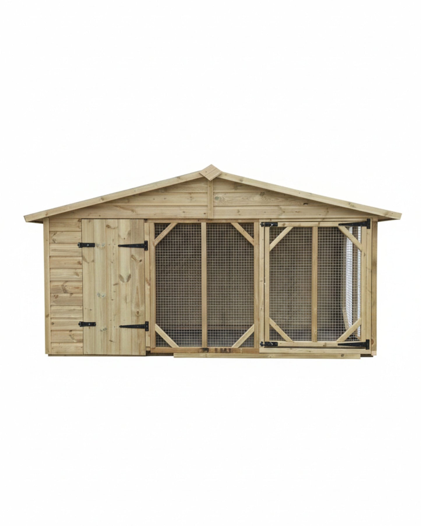 Benchmark Kennels Single Classic Wooden Dog Kennel - 10 x 4ft