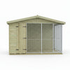 Benchmark Premium Wood Single Dog Kennel with Apex Roof 10 x 4ft