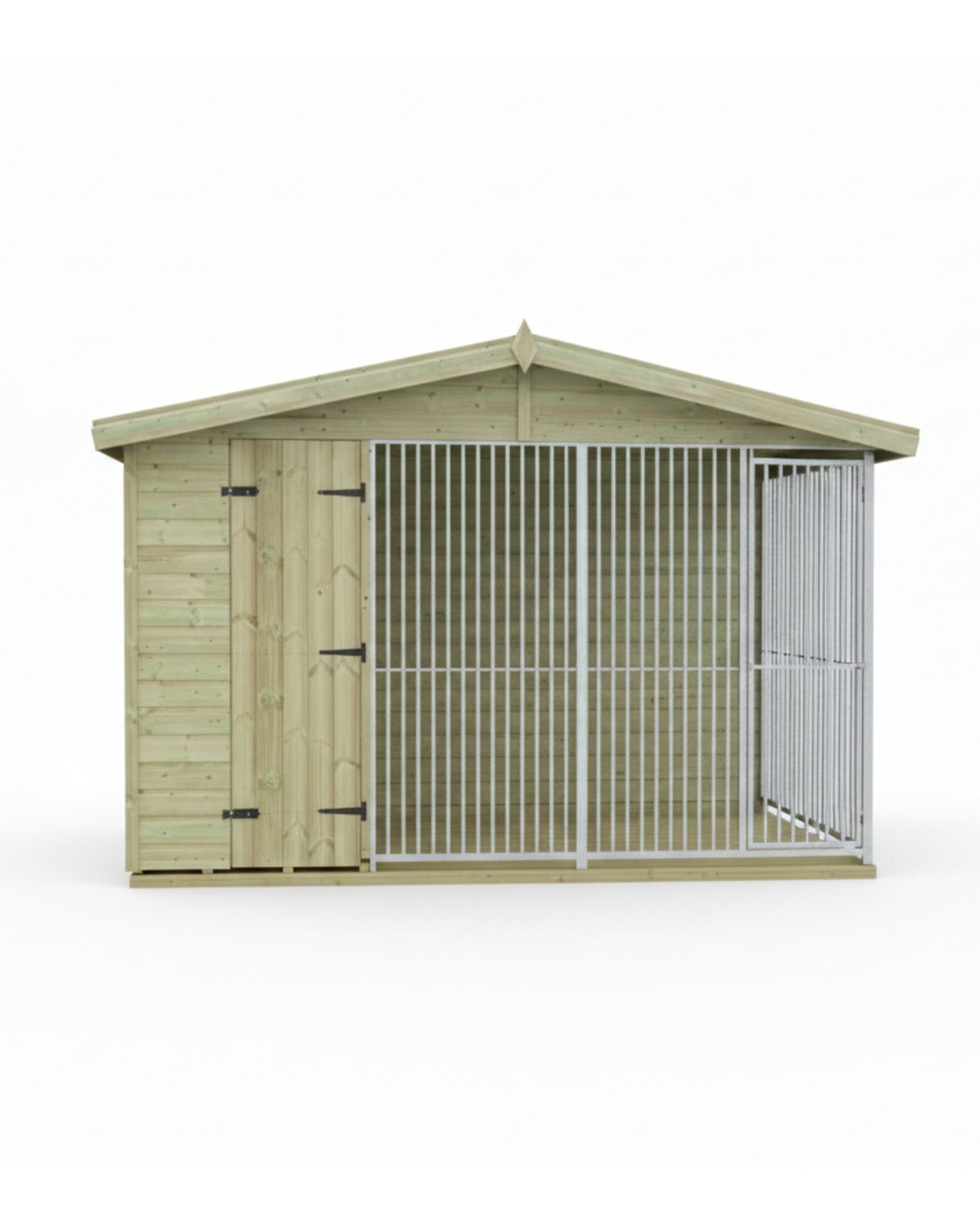 Benchmark Premium Wood Single Dog Kennel with Apex Roof 10 x 4ft