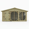 Benchmark Kennels Single Premium Wooden Dog Kennel - 12 x 4ft