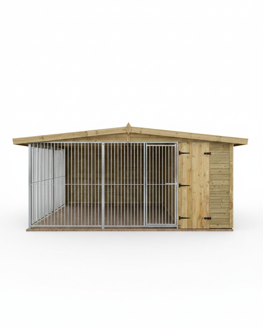 Benchmark Kennels Single Premium Wooden Dog Kennel - 12 x 6.5ft