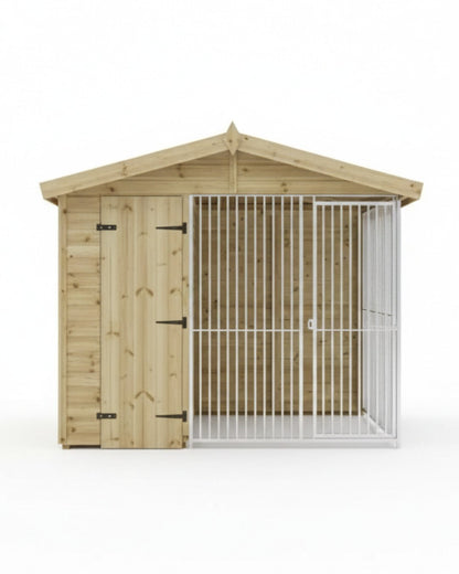 Benchmark Kennels Single Premium Wooden Dog Kennel - 8 x 4ft