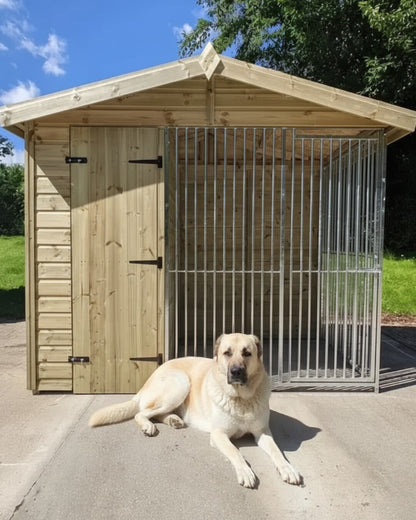 Benchmark Kennels Single Premium Wooden Dog Kennel - 8 x 4ft
