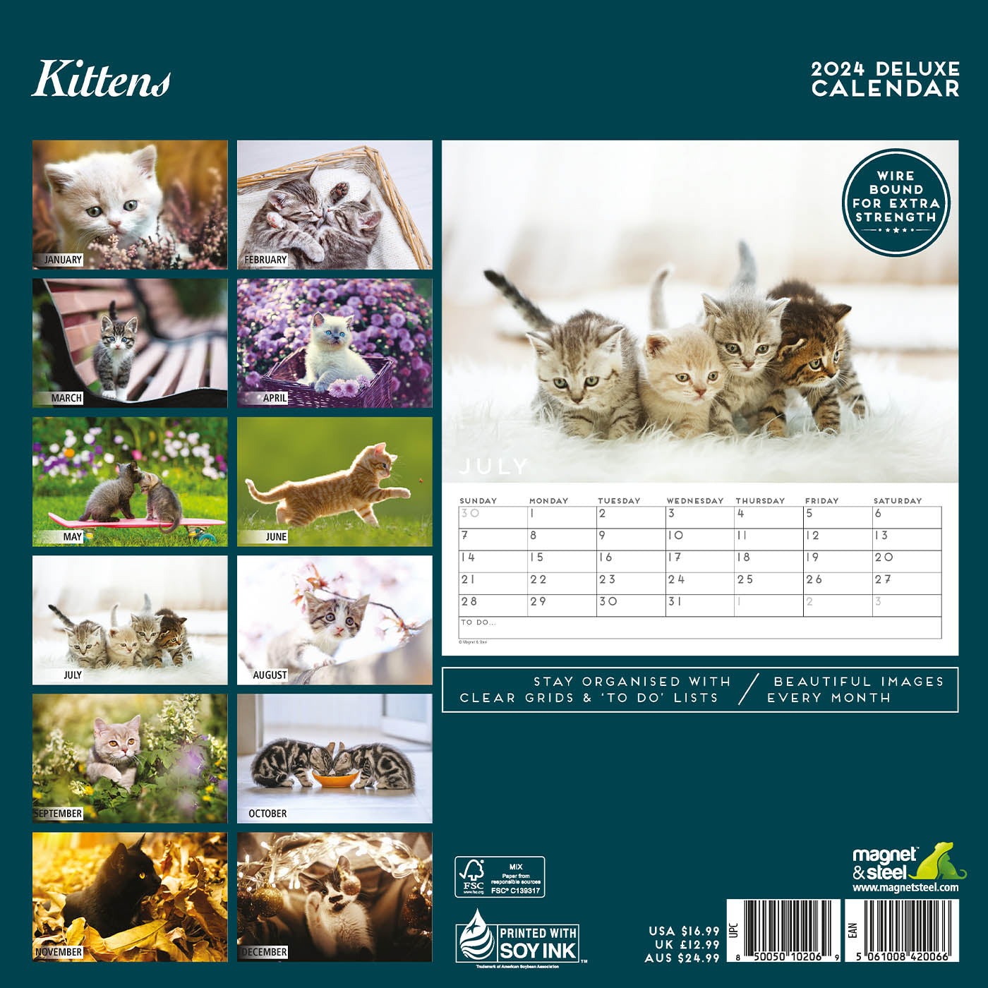 Kitten 2024 Deluxe Calendar Gifting Lords & Labradors