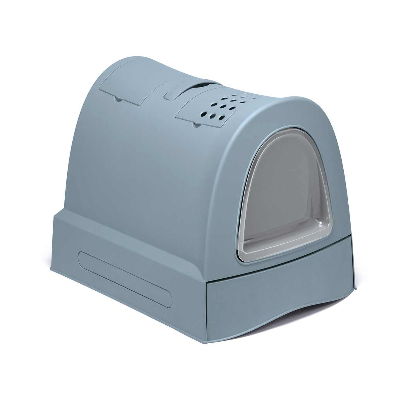 View of IMAC Zuma Eco Friendly Litter Box with Pull Out Tray Blue | Lords ...