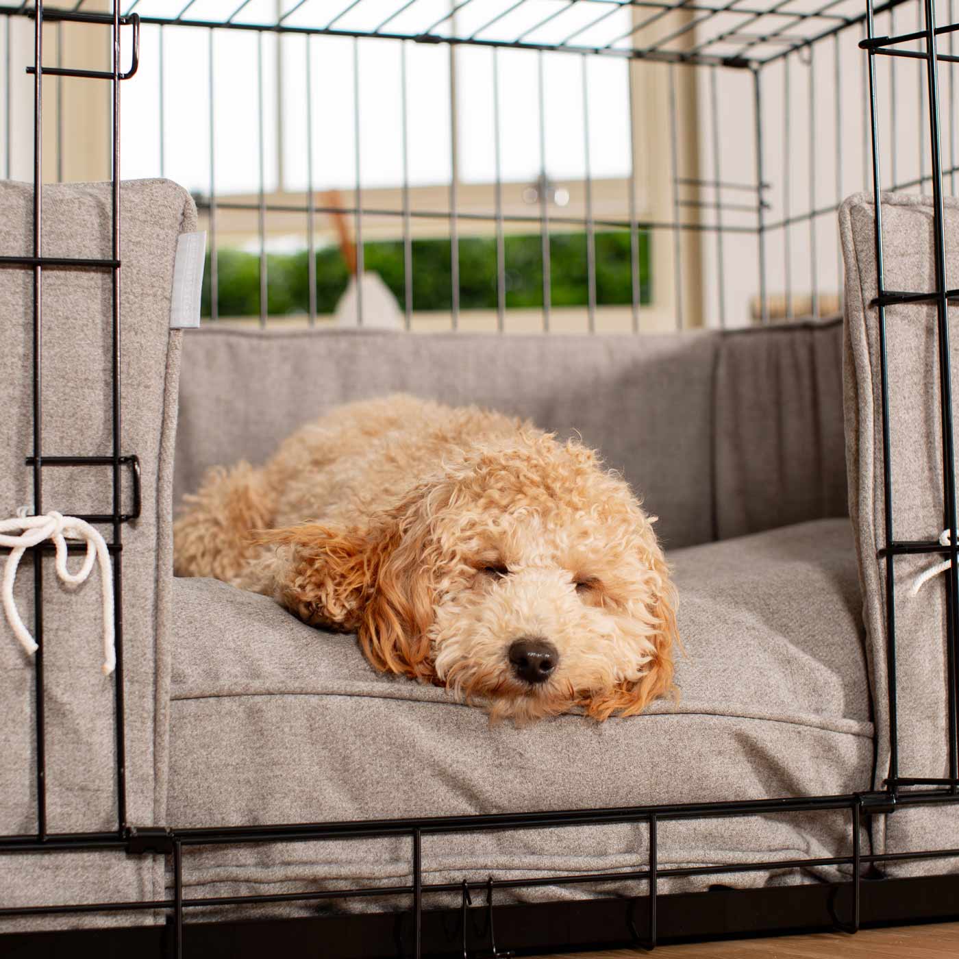 Dog Crate with Cushion & Bumper in Inchmurrin Ground by Lords & Labradors