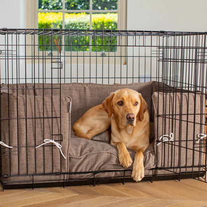 Dog Crate Bumper in Inchmurrin Umber by Lords & Labradors
