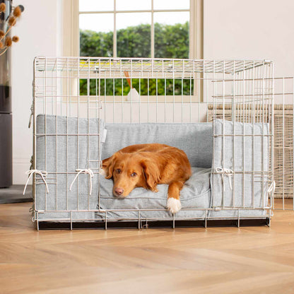 Dog Crate with Cushion & Bumper in Inchmurrin Iceberg by Lords & Labradors