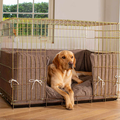 Dog Crate Bumper in Inchmurrin Umber by Lords & Labradors