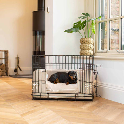 [colour:savanna oatmeal] Accessorise your dog crate with our stunning bumper covers, choose from our Savanna collection! Made using luxury fabric for the perfect crate accessory to build the ultimate dog den! Available now in 3 colours and sizes at Lords & Labradors
