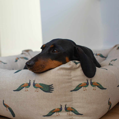 Box Bed For Dogs in Woodland Peacock by Lords Labradors