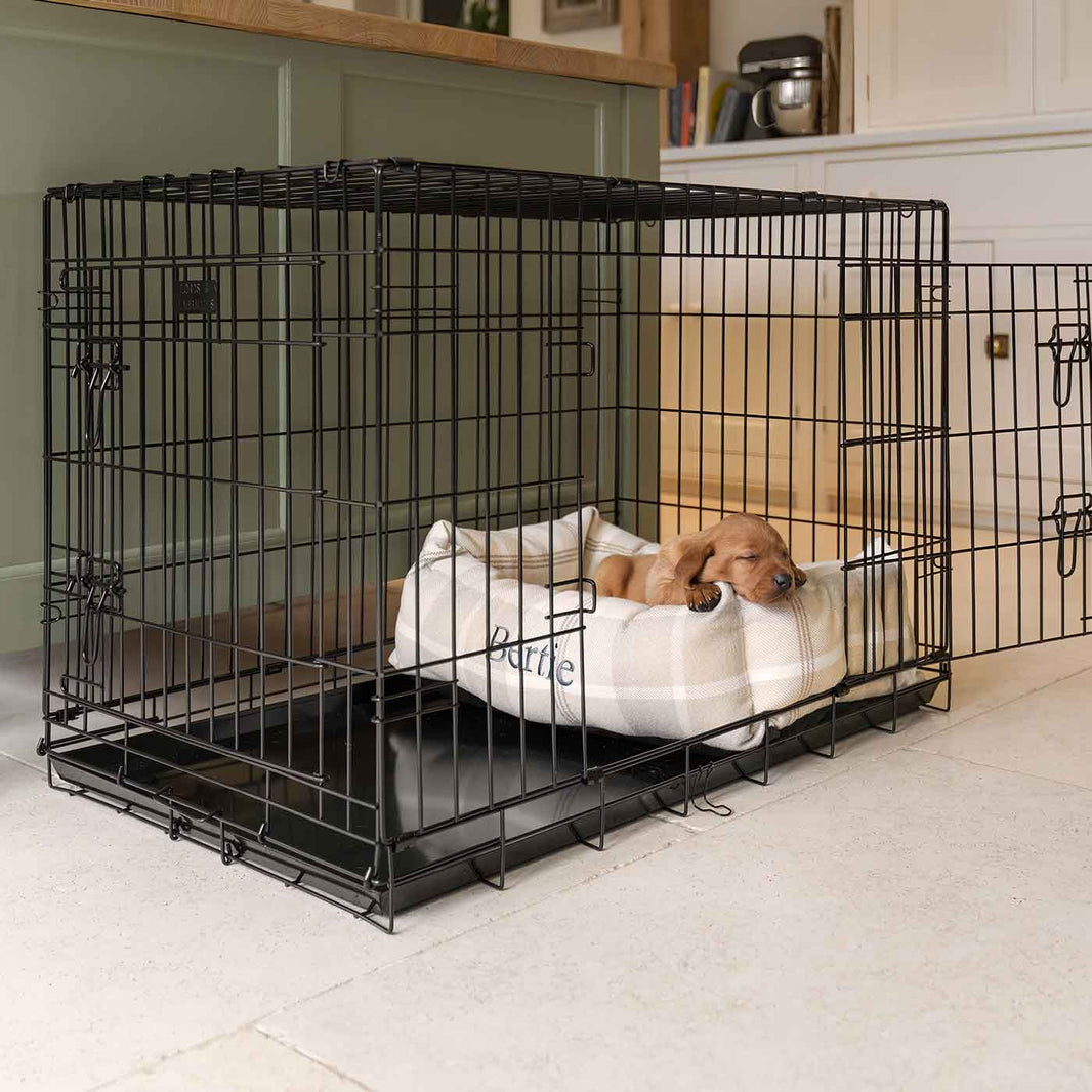 Photo inspiration: Fresh Look at Gold Dog Crate Natural Tweed Crate Cover Dog Crate