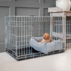 Cosy & Calming Puppy Crate Bed in Pewter Herringbone Tweed by Lords & Labradors