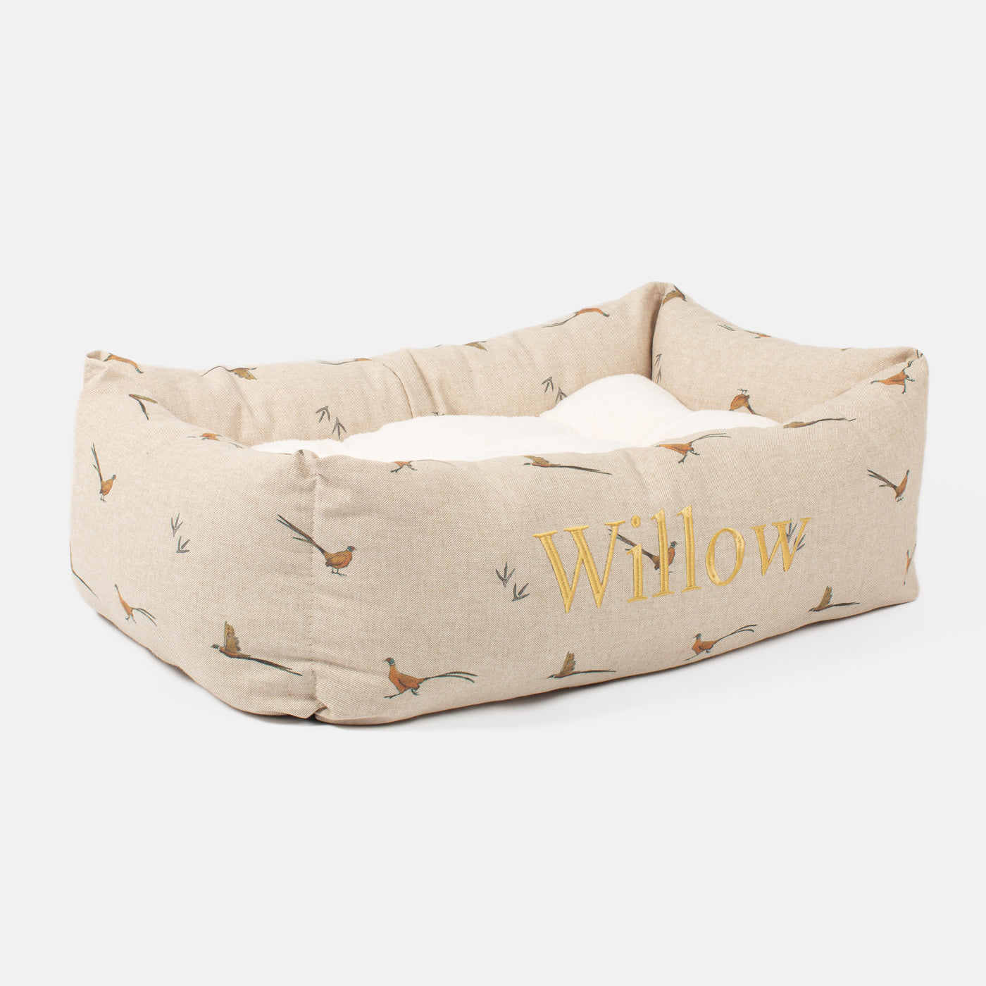  Cosy & Calm Puppy Crate Bed, The Perfect Dog Crate Accessory For The Ultimate Dog Den! In Stunning Woodland Pheasant! Available To Personalise at Lords & Labradors 