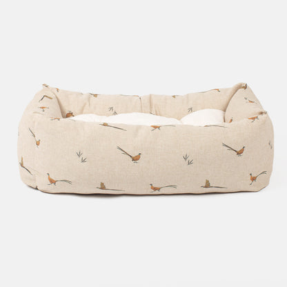 Cosy & Calming Puppy Crate Bed - Woodland Pheasant
