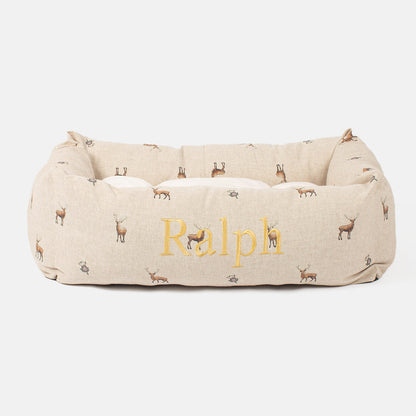 Cosy & Calming Puppy Crate Bed - Woodland Stag