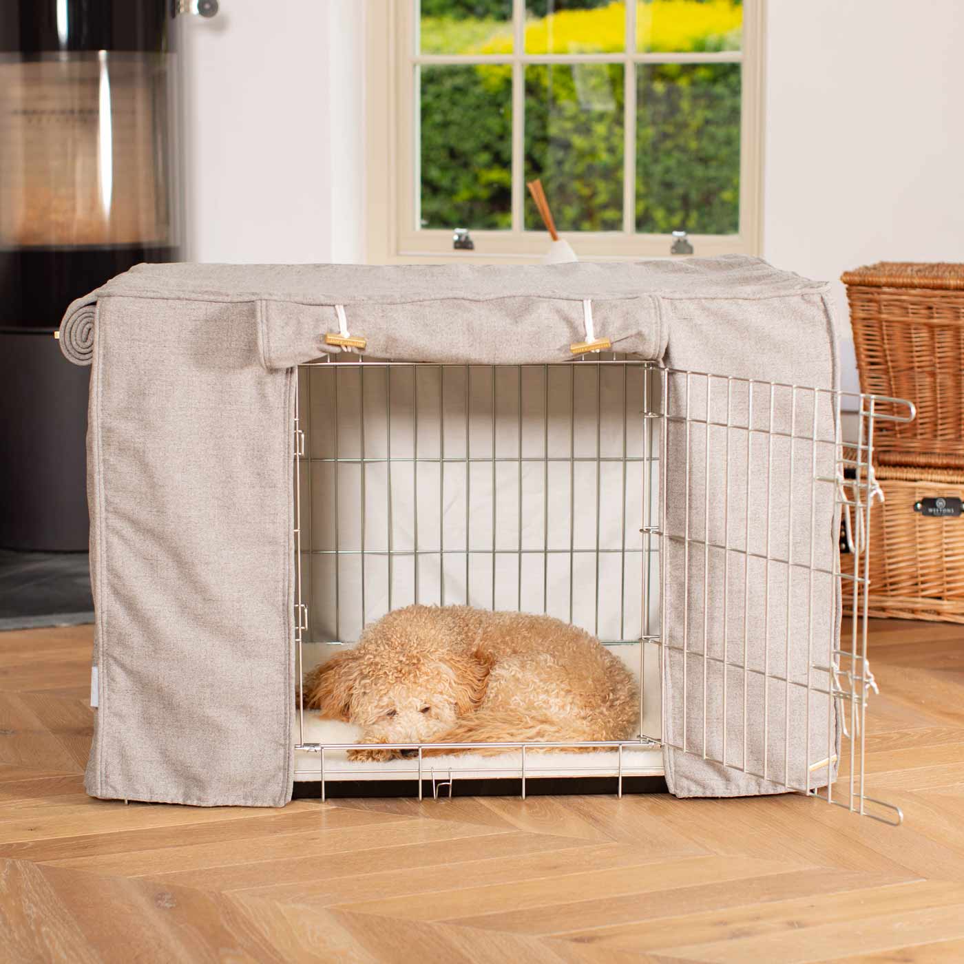 Dog Crate with Crate Cover in Inchmurrin Ground by Lords & Labradors
