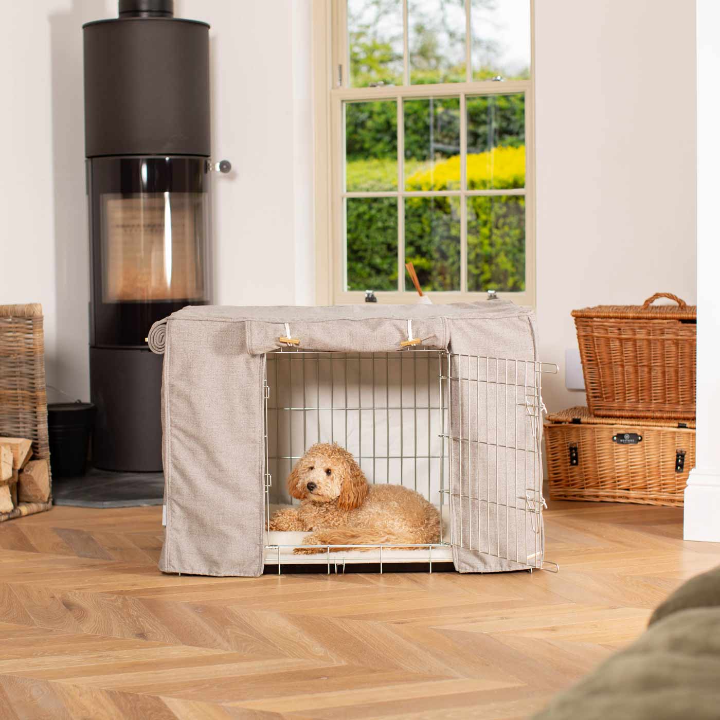 Dog Crate with Crate Cover in Inchmurrin Ground by Lords & Labradors