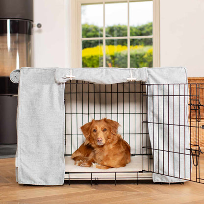 Dog Crate with Crate Cover in Inchmurrin Iceberg by Lords & Labradors