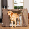Dog Crate Cover In Inchmurrin Umber by Lords & Labradors