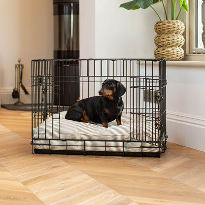 Luxury Dog Crate Cushion, Regency Stripe Crate Cushion The Perfect Dog Crate Accessory, Available To Personalise Now at Lords & Labradors