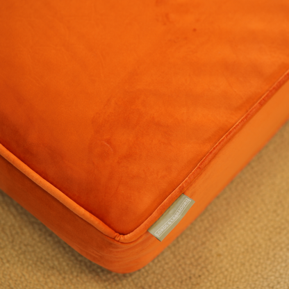 Dog Cushion in Pumpkin Velvet by Lords & Labradors