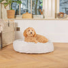 Donut Bed in Light Grey Essentials Plush by Lords & Labradors