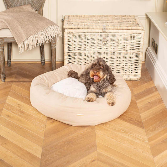 Donut Bed in Savanna Oatmeal by Lords & Labradors