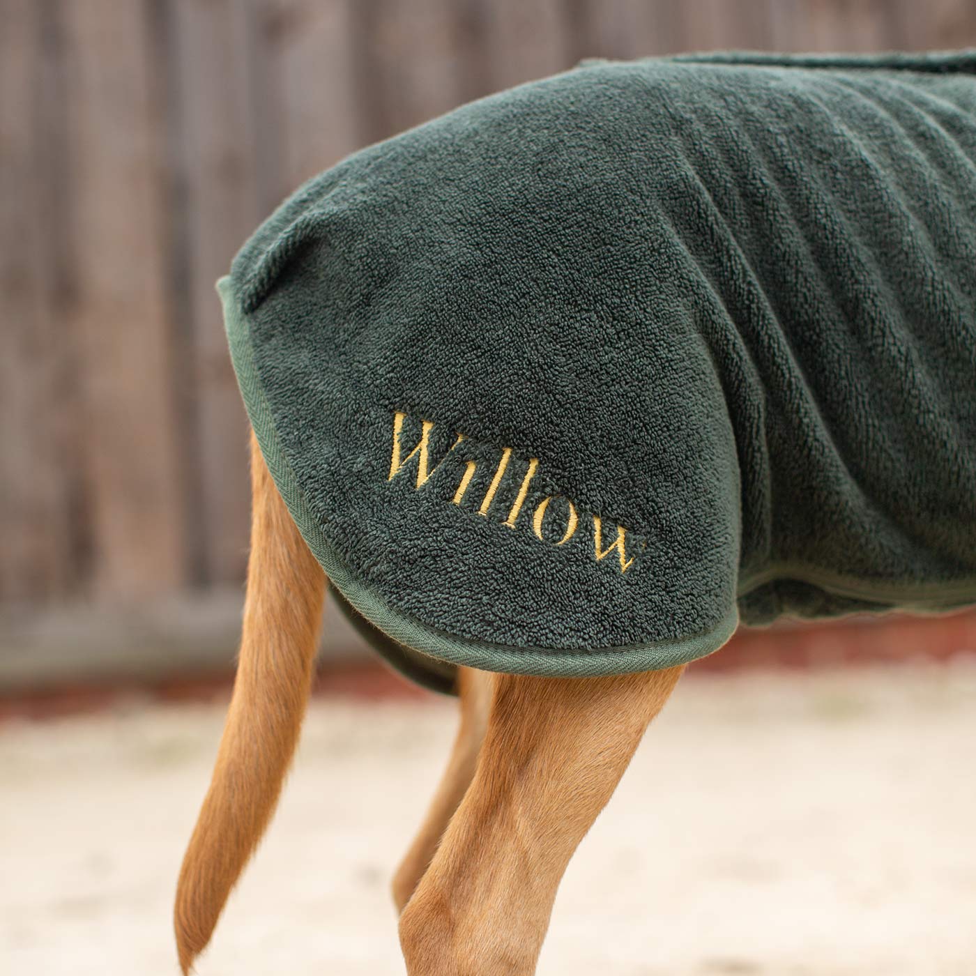 Introducing the ultimate bamboo dog drying coat in beautiful fir green, made from luxurious bamboo to aid sensitive skin featuring adjustable Velcro neck and waist fastening with super absorbent material for easy pet drying! Available now at Lords & Labradors In five sizes and four colours to suit all breeds!    
