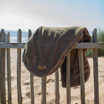 Discover the perfect dog drying with our bamboo dog drying coat in Mole (Brown) The ideal choice for pet drying after walking and bath-time. Made using luxurious bamboo to aid sensitive skin! Available to personalise now at Lords & Labradors in 5 sizes and 4 beautiful colours!        