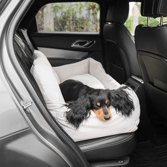 Embark on the perfect pet travel with our luxury Double Easy Traveller Seat! Featuring removable inner cushion with with cover for easy cleaning! Available now at Lords & Labradors    