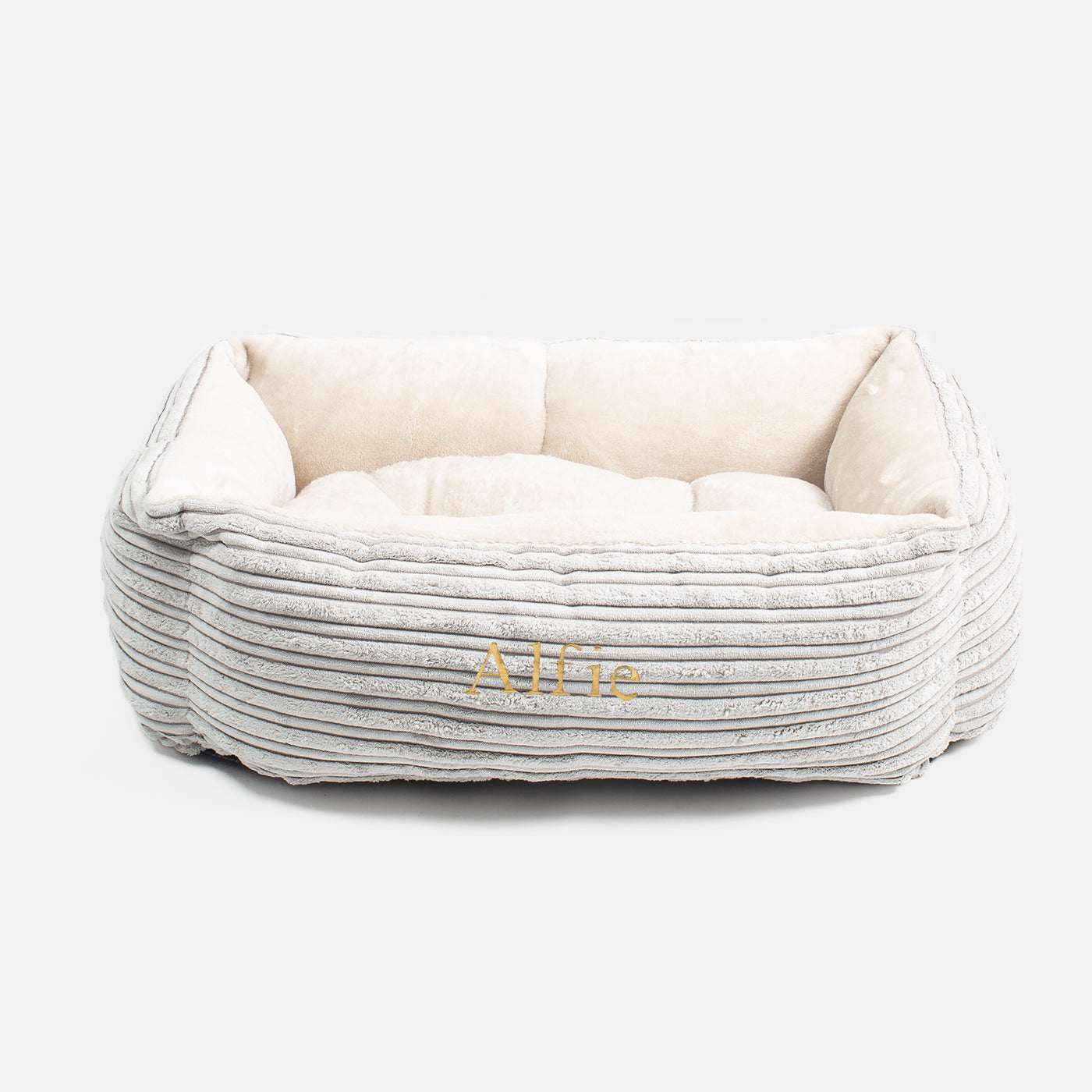  Cosy & Calm Puppy Crate Bed, The Perfect Dog Crate Accessory For The Ultimate Dog Den! In Stunning Light Grey Essentials Plush! Available Now at Lords & Labradors