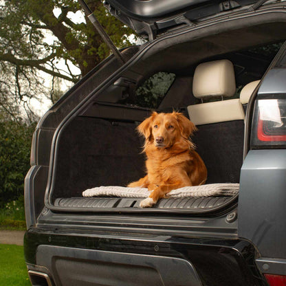 Embark on the perfect pet travel with our luxury Travel Mat in Essentials Light Grey. Featuring a Carry handle for on the move once Rolled up for easy storage, can be used as a seat cover, boot mat or travel bed! Available now at Lords & Labradors