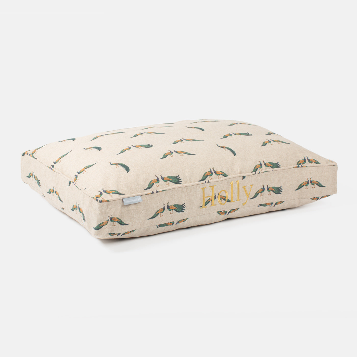 Dog Cushion in Woodland Peacock by Lords & Labradors