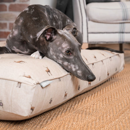 Luxury Dog Cushion, in Woodland Stag. Available For Pet Personalisation, Handmade Here at Lords & Labradors! Order The Perfect Pet Cushion Today For The Ultimate Burrow!