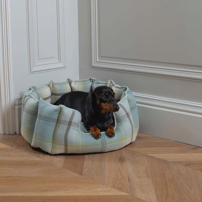 High Wall Neutral Tweed Bed For Dogs
