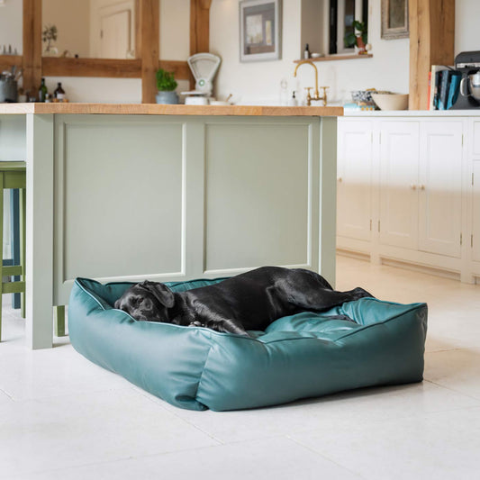 Rhino Tough Box Bed in Forest Faux Leather by Lords & Labradors