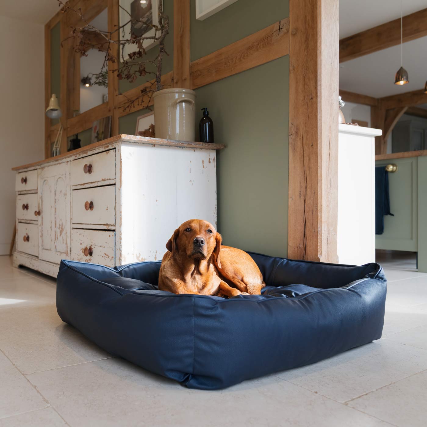 Rhino Tough Box Bed in Pacific Faux Leather by Lords & Labradors