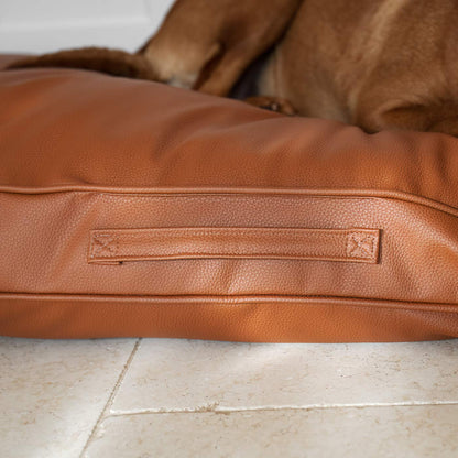 Rhino Tough Dog Cushion in Ember Faux Leather by Lords & Labradors