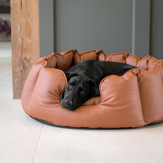 Rhino Tough High Wall Bed in Ember Faux Leather by Lords & Labradors