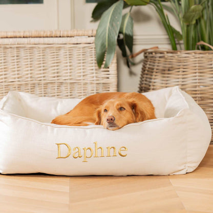 Box Bed For Dogs in Savanna Bone by Lords & Labradors