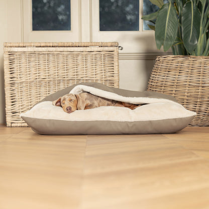 Discover The Perfect Burrow For Your Pet, Our Stunning Sleepy Burrow Dog Beds In Rhino Camel, Is The Perfect Bed Choice For Your Pet, Available Now at Lords & Labradors