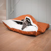 Sleepy Burrows Bed in Ember Rhino Tough Faux Leather by Lords & Labradors