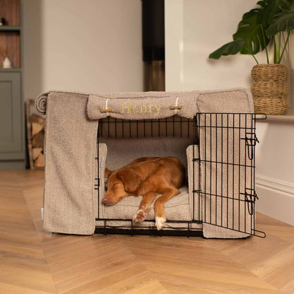 [TEST] Dog Crate Set In Mink Bouclé By Lords & Labradors
