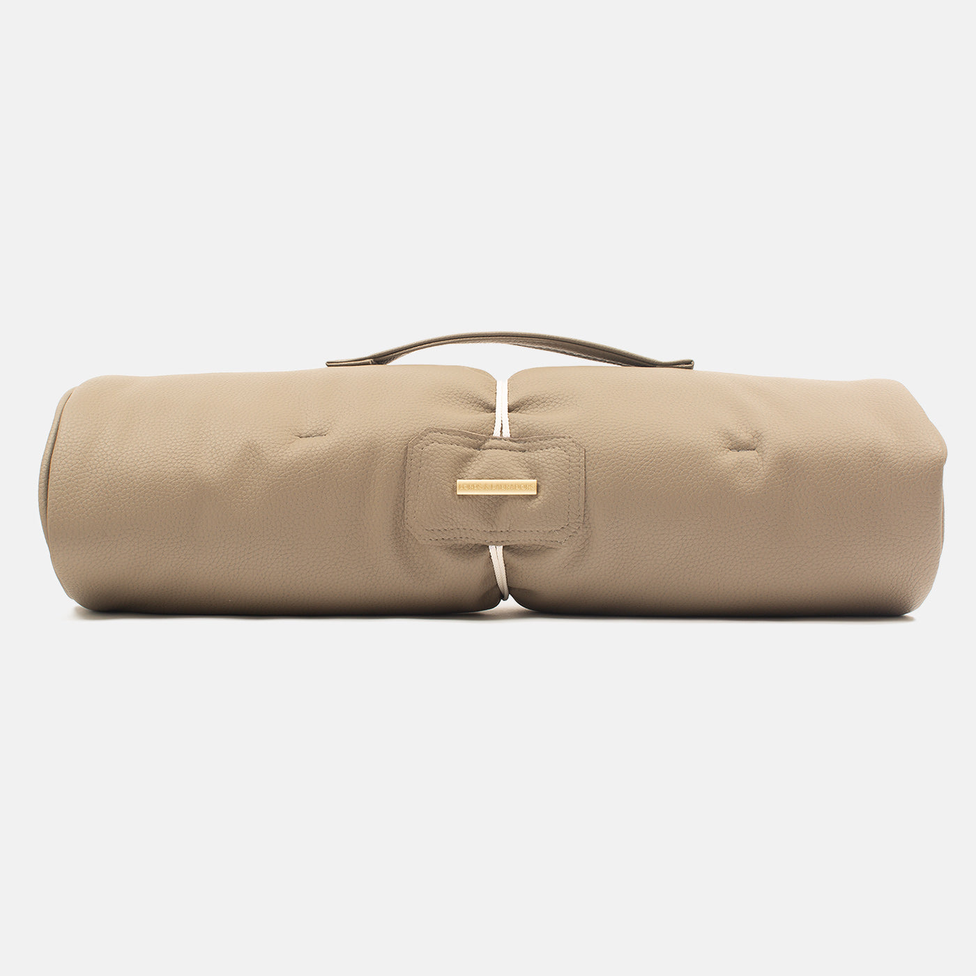 Lords & Labradors Travel Mat in Camel Rhino Faux Leather