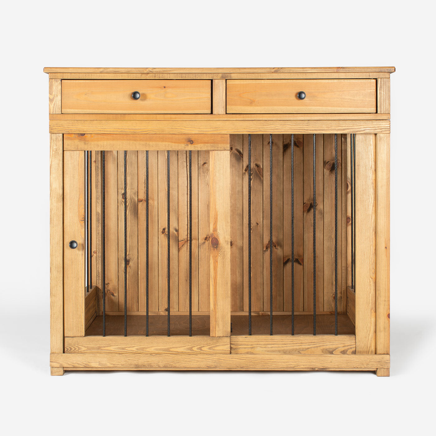 Wooden Sliding Door Broadsand Dog Crate with Drawer by Lords & Labradors